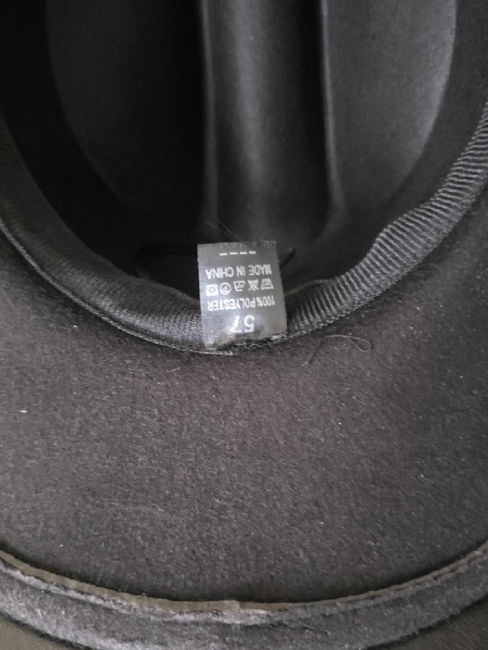 Black Felt Cowboy Hat with Silver Crystal Brooch - Picture 4 of 9